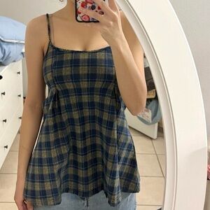 Plaid Spaghetti Strap Top